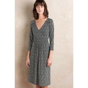 Anthropologie Maeve Galena Black White Dress